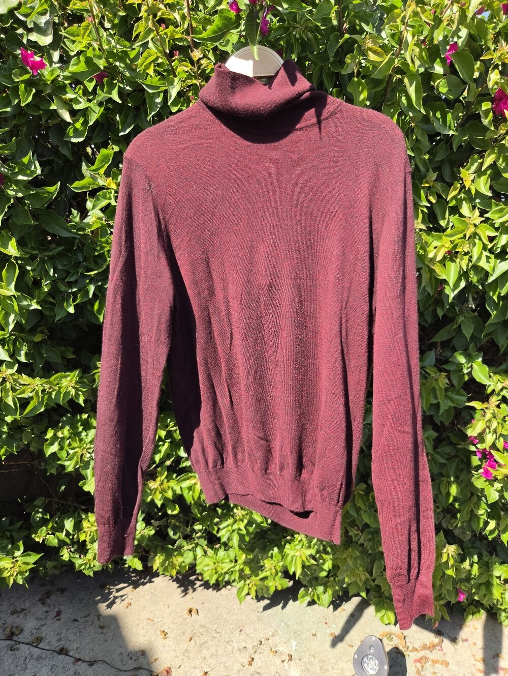 Paisley & Gray Fine Gauge Turtleneck Light Sweater Men's Medium Burgundy NWT - Picture 1 of 6